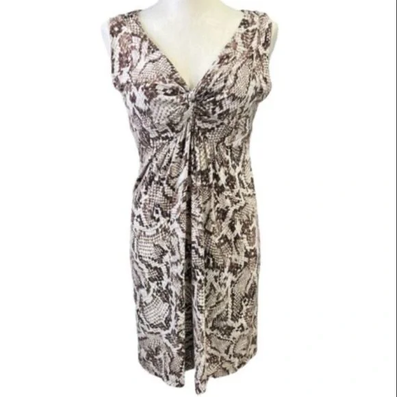 chicos brown dress Stretch-Jersey Maxi Dress